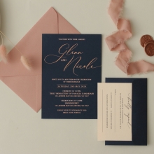 Versatile Navy and Luxurious Gold - Wedding Invitations - WP-CL13-NV-GG-01 - 184822