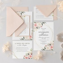 Gold Floral Geometric Bloom - Wedding Invitations - KI300-PFL-CL-GG-02x - 188439