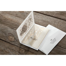 Brown Splendid Laser Cut Scenery - Wedding invitation - 43