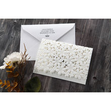 White Floral Cluster - Wedding invitation - 85