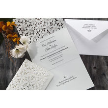White Floral Cluster - Wedding invitation - 89