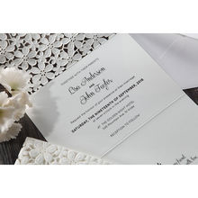 White Floral Cluster - Wedding invitation - 90
