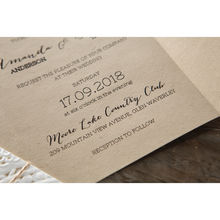 Brown Laser Cut Doily Delight - Wedding invitation - 30