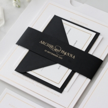 Hardcover White and Gold - Wedding Invitations - SU3M-GG-01 - 185926