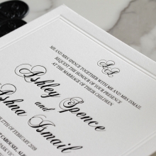 Black Foil with Letterpress Border - Wedding Invitations - WP319BF - 183816