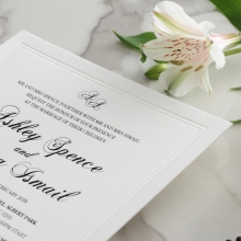 Black Foil with Letterpress Border - Wedding Invitations - WP319BF - 183818