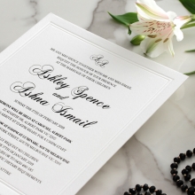 Black Foil with Letterpress Border - Wedding Invitations - WP319BF - 183819