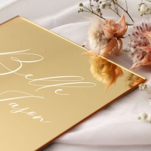 Luxurious Gold Mirror - Wedding Invitations - ACR-GLMR-WH-1 - 185877