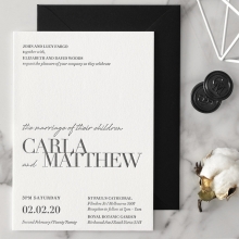 Black Letterpress - Wedding Invitations - WP-IC55-LP-01 - 184190