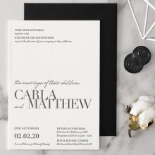 Sophisticated in Grey Letterpress - Wedding Invitations - IC55-LP-BL-01 - 189172