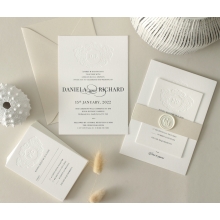Blind Letterpress Crest with Foil - Wedding Invitations - WP-IC55-BLBF-01 - 184309