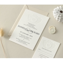 Blind Letterpress Crest with Foil - Wedding Invitations - WP-IC55-BLBF-01 - 184312