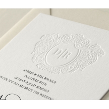 Blind Letterpress Crest with Foil - Wedding Invitations - WP-IC55-BLBF-01 - 184314