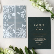 Blind Floral Letterpress and Foil - Wedding Invitations - PLP-WP-CR07-GR-GG - 184812