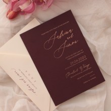 Scarlet Foil Stamped Glamour - Wedding Invitations - WP-CL13-RF-01x - 188522