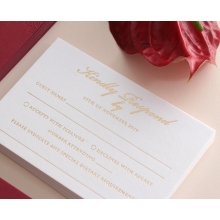 Burgundy Letterpress with Foil - Wedding Invitations - WP001CC-FB - 183880