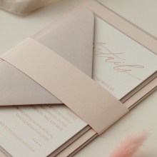 Foiled Timeless on Blush and Grey - Wedding Invitations - CR07-RG-02 - 188363