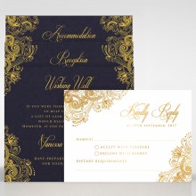 Imperial Glamour - Navy - Wedding Invitations - PWI116022-NVx - 188188