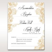Vintage themed golden borders on a matte white set of matching stationeries