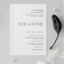Black & White Letterpress - Wedding Invitations - IC550-LP-BL-05 - 186841
