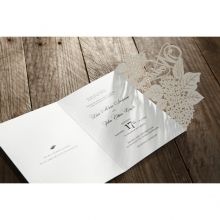 Laser Cut Floral Wedding wedding invitations HB15086_13