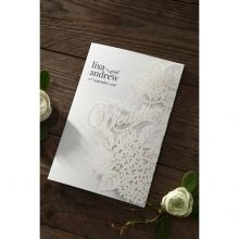 Laser Cut Floral Wedding wedding invitations HB15086_2