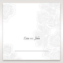 White Laser Cut Floral Lace - Place Cards - Wedding Stationery - 42