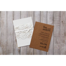 Brown Rustic Romance Laser Cut Sleeve - Wedding invitation - 94