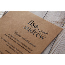 Brown Rustic Romance Laser Cut Sleeve - Wedding invitation - 96