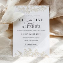 Gold Floral Frame - Wedding Invitations - KI300-PFL-GG-10 - 189230