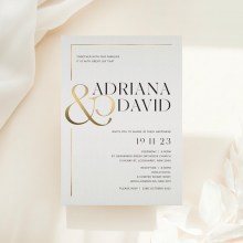 Pre Foiled '&' Frame - Wedding Invitations - KI300-PFL-GG-21 - 189232