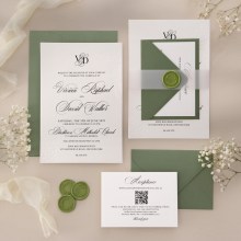 Floral Minimalist Letterpress - Wedding Invitations - IC330-PLP-B-12 - 189040