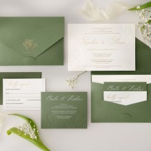 Sage Landscape Pocket - Wedding Invitations - PCK-LP-SG - 189259