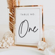 Chic Written Numbers - Table Number Cards - TD-KI300-PFL-GG-03 - 185729