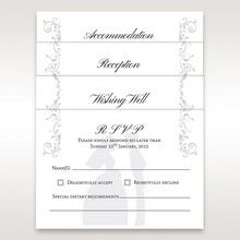 Bride and groom matching stationery in vellum pocket