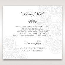 White Laser Cut Floral Lace - Wishing Well / Gift Registry - Wedding Stationery - 8