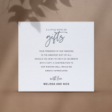 Grey Letterpress Note on Gifts - Wishing Well / Gift Registry - WD-CTC-PL-Grey-13 - 184683
