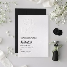 Blind Letterpressed WE DO with Foil- COPY - Wedding Invitations - WP-IC55-BLGG-01-1 - 187984
