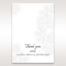 White Laser Cut Floral Lace - Thank You Cards - Wedding Stationery - 22