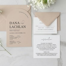 Beige Arch Black Ink Wedding Invitations - Wedding Invitations - CR07-ARC-CP-BG-01 - 189473