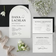 Embossed Minimalist Arch - Wedding Invitations - ARC-PEM-WH-01 - 189127