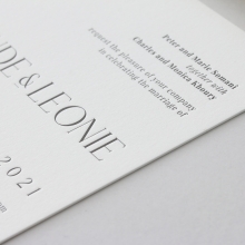 Black & White Letterpress Suite - Wedding Invitations - IC55-LP-BL-08 - 185882