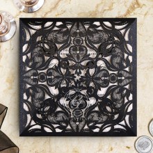 Black Divine Damask - Wedding Invitations - BW519-BK - 189400