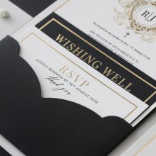 Elegant Framed Crest - Wedding Invitations - PM-KI300-PFL-GG-05 - 187328