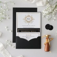 Elegant Framed Crest - Wedding Invitations - PM-KI300-PFL-GG-05 - 187332