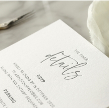 Contemporary Ebony Letterpress - Wedding Invitations - WP-IC55-LP-15 - 184462