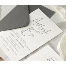 Contemporary Ebony Letterpress - Wedding Invitations - WP-IC55-LP-15 - 184463