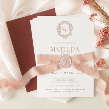 Blushed Romance Letterpress - Wedding Invitations - WP-IC55-LP-07 - 184260