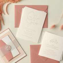 Sweet Letterpressed Romance - Wedding Invitations - IC55-LP-CL-02 - 189275