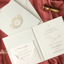 Hardcover Textured White - Wedding Invitations - HC-TW01 - 184352